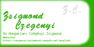 zsigmond czegenyi business card