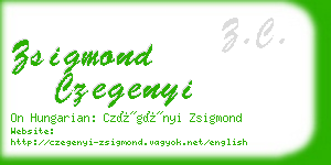zsigmond czegenyi business card